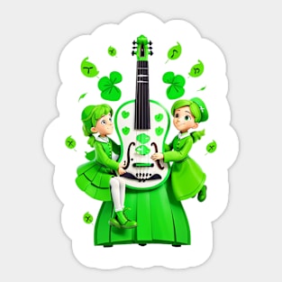 Feel the Rhythm of Traditional St. Patrick's Day Music Sticker